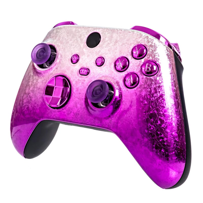 Crazy Controllerz Customz Series Custom Wireless Controller for Xbox One Series X S PC - Pink Crystal Design - Image 2